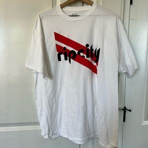Rip city baseball size xl white black red mens tee shirt short sleeve M390